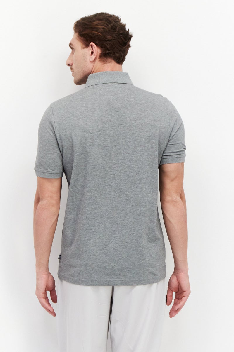 PUMA Men Sportswear Fit Short Sleeve Training Polo Shirt, Grey - Image 3