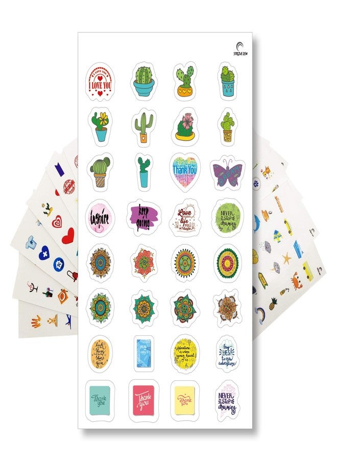 STRIVE ZEN StriveZen Planner Stickers Pack - 512 Cute Stickers, 16 Sheets, Birthday, Self Expression, Doctor Appointment, Productivity, Holiday, Budget, Travel, Health, Daily Chores - Image 4