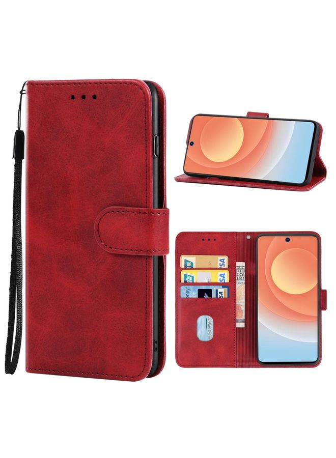 HuHa Case Cover For For Tecno Camon 19 Pro Leather Phone Case(Red) 