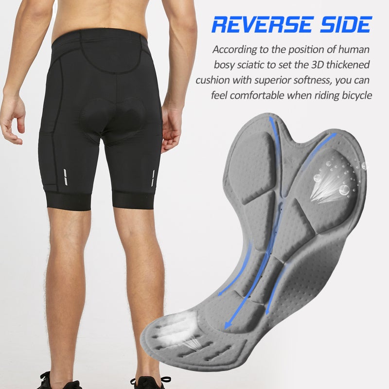 ARSUXEO Men Breathable Padded Short Quick-drying Cycling Shorts Biking Short Pants - Image 3