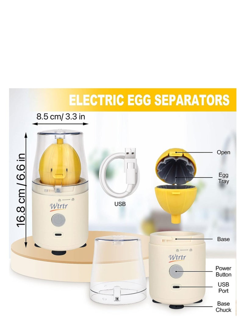 Wtrtr Egg yolk mixer Rechargeable Wireless egg Mixer Egg Spinner Egg Scrambler Shaker Egg Extractor Egg Beater  - Image 4