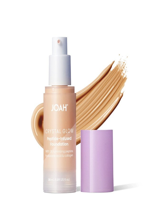 JOAH Crystal Glow Peptide-Infused Foundation, 2-in-1 Multitasking Korean Makeup with Blurring Face Primer, Luminizer, Hydration & Skin Defense for a Flawless Finish, 1.01 Oz, Fair Light Cool - Image 1