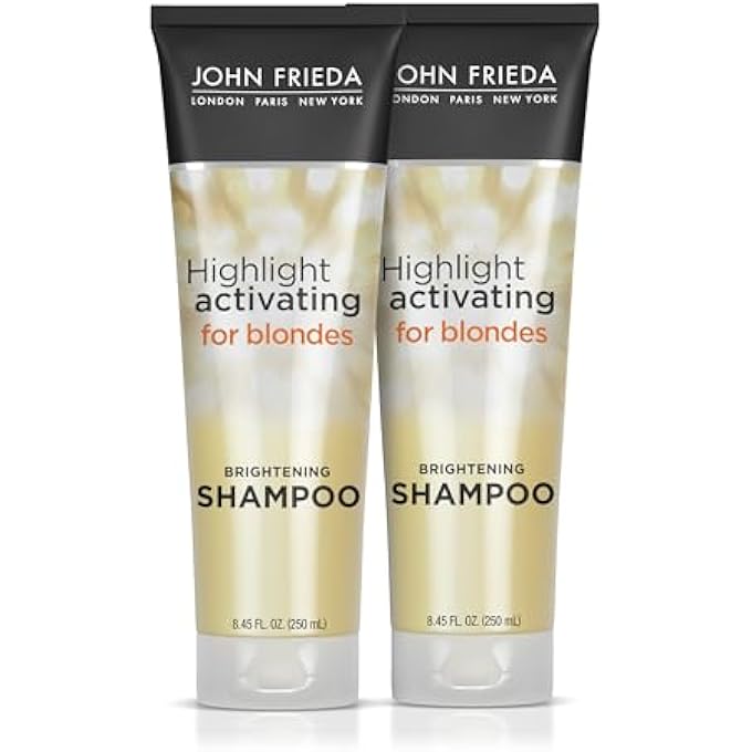 John Frieda SHEER BLONDE BRIGHTENING SHAMPOO WITH AVOCADO OIL AND VITAMIN C - REVIVES DULL HIGHLIGHTS FOR LIGHTER BLONDES, 8.45 FL OZ - Image 1