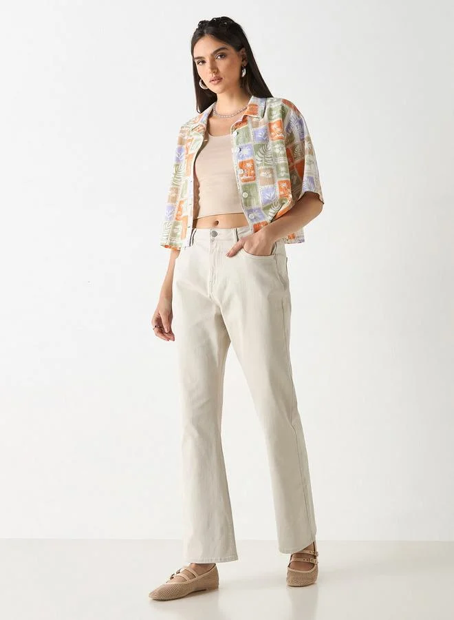 لي كوبر بنطلون جينز سادة بقصة الأبوات بجيوب من لي كوبر