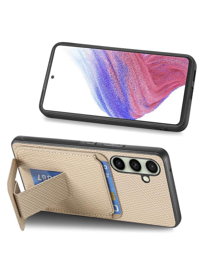 S-TOP Case For Samsung Galaxy A56 5G Carbon Fiber Card Bag Fold Stand Phone Case - Image 5