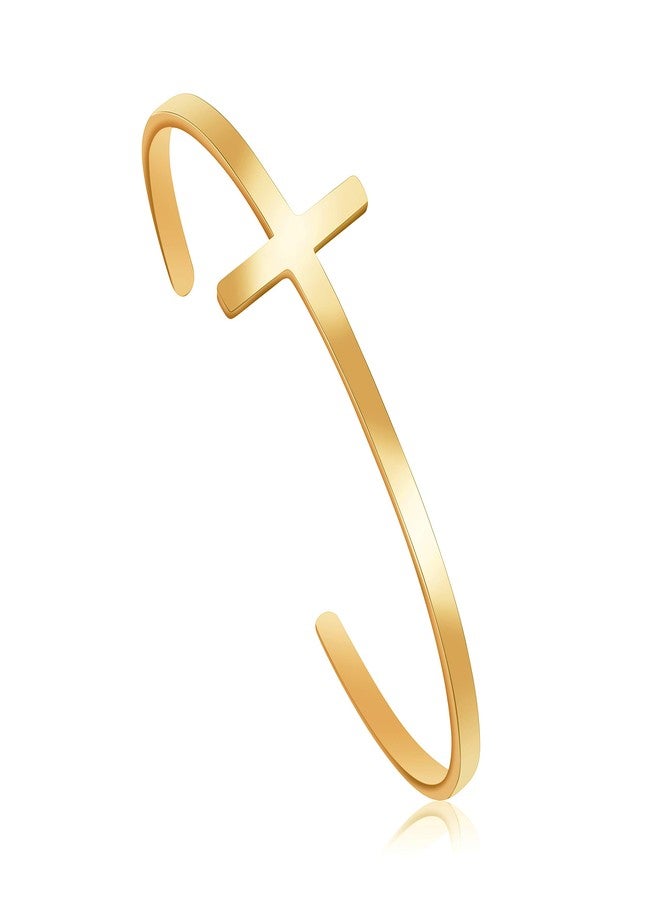 Memgift Cross Bracelet Religious Cuff Bangle Bible Verse Christian Gifts Jewelry for Women - Image 1