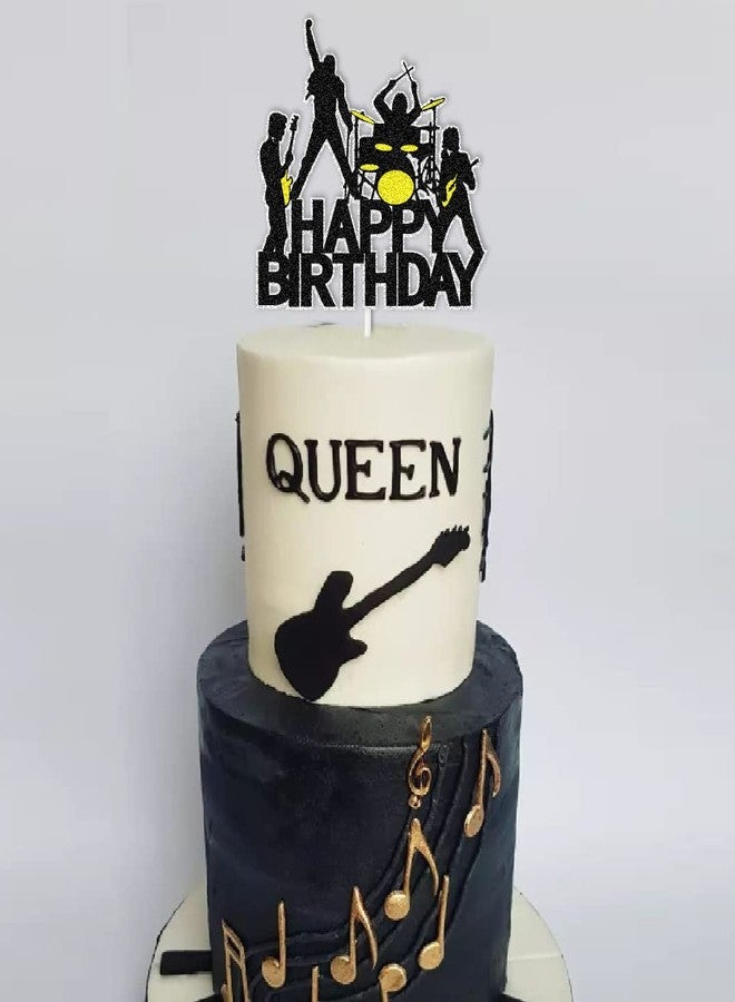 ChoJoy Rock and Roll Cake Toppers Rock Music Birthday Decoration with Band for Rock and Roll Themed Birthday Party - Image 3