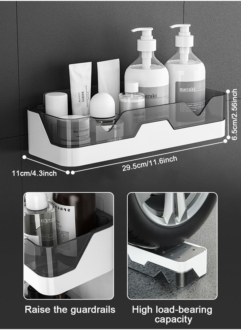 HomarKet Shower Caddy Adhesive Shower Shelf for Bathroom 2 Pack: Premium Bathroom Wall Organizer - No Drilling Shower Organizer - Adhesive Kitchen Storage Rustproof Storage Rack for Bathroom  - Image 5