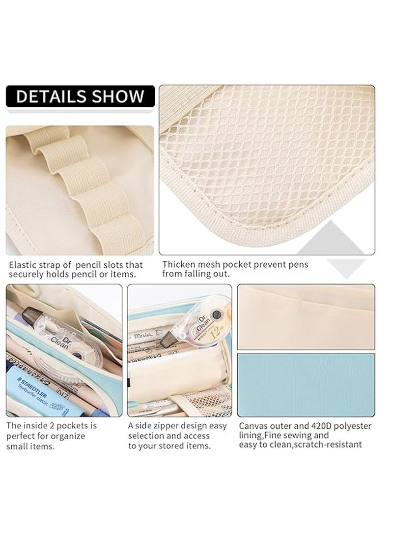 general Big Capacity Pencil Case Pouch Pen Case Simple Stationery Bag School College Office Organizer for Teens Girls Adults Student - Image 4