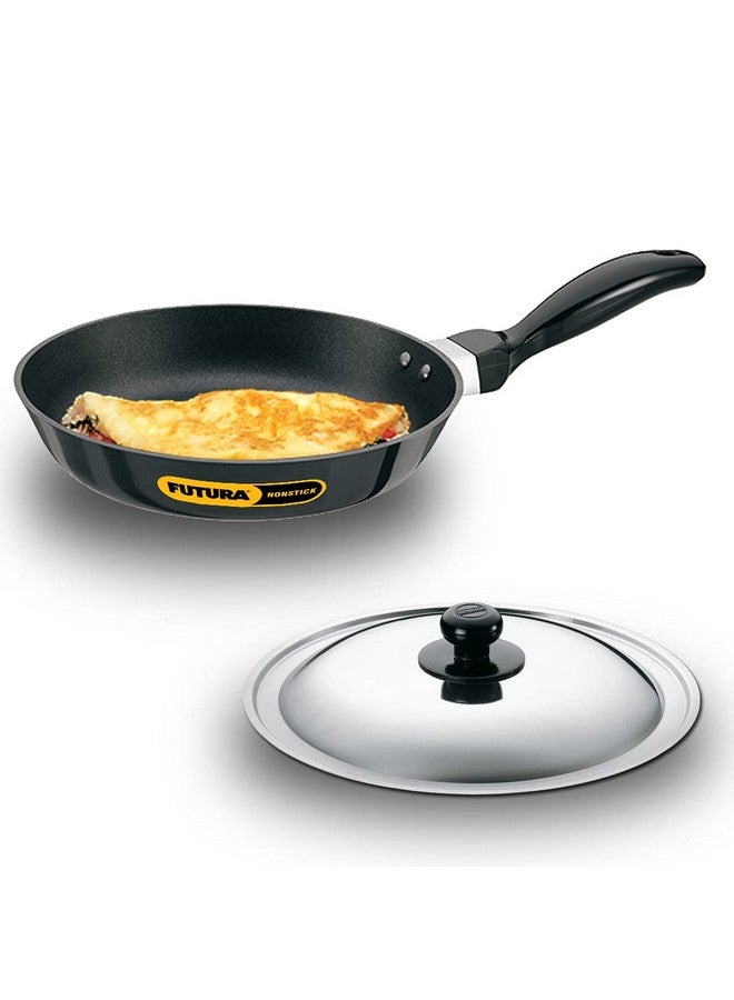 Hawkins Futura 20cm Nonstick Frying Pan, 3.05 Mm Thick With Ss Lid Induction Compatible, Black (INF20S) - Image 1