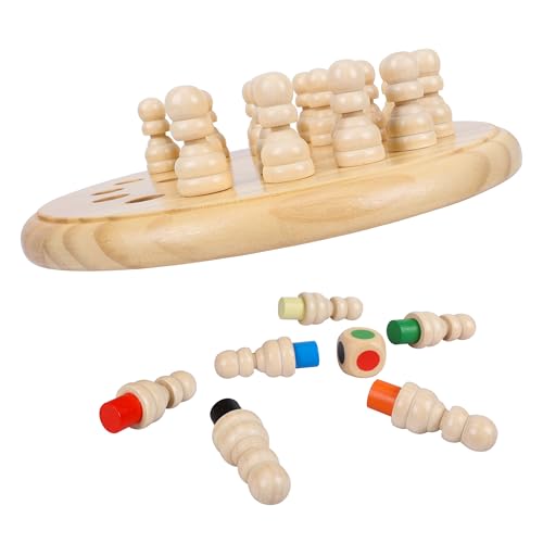 Gothink Wooden Memory Chess Matching Game 75 Inch Wooden Memory Match Stick Chess Board Game Educational Games for Kids Montessori Preschool Toy for Toddler Birthday Gift - Image 5