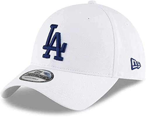 New Era MLB Core Classic 9TWENTY Adjustable Hat Cap One Size Fits All (Los Angeles Dodgers White) - Image 1