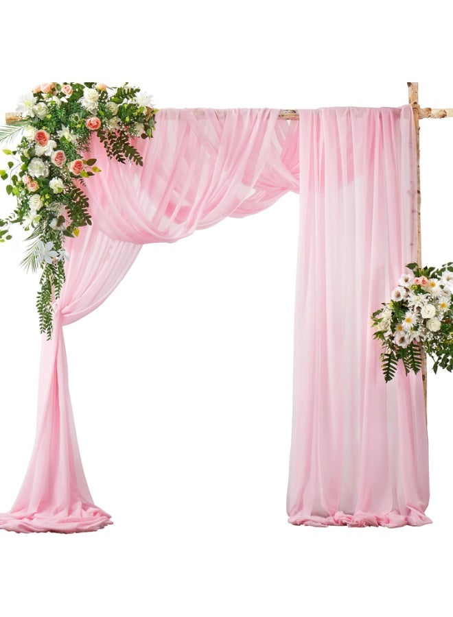 RATSAW 75 x 600 CM Wedding Arch Draping Sheer Fabric for Ceremony Party Reception Decorations Pink - Image 1