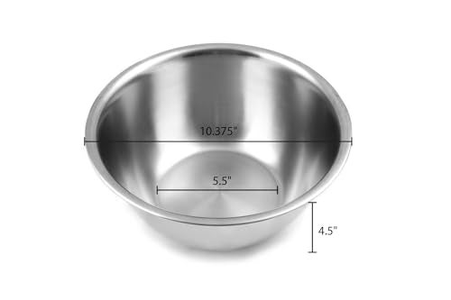 Fox Run Stainless Steel Large Mixing Bowl, 10.25 x 5.25 inches, 4.25 Quart Capacity - Image 3