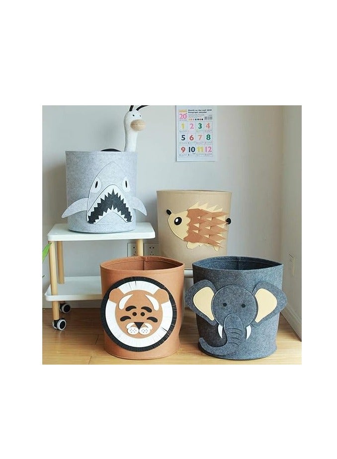 سبيس شوب باسكت تخزين بأشكال حيوانات | حقيبة تخزين سميكة مصنوعة يدويًا لملابس الأطفال - Image 4