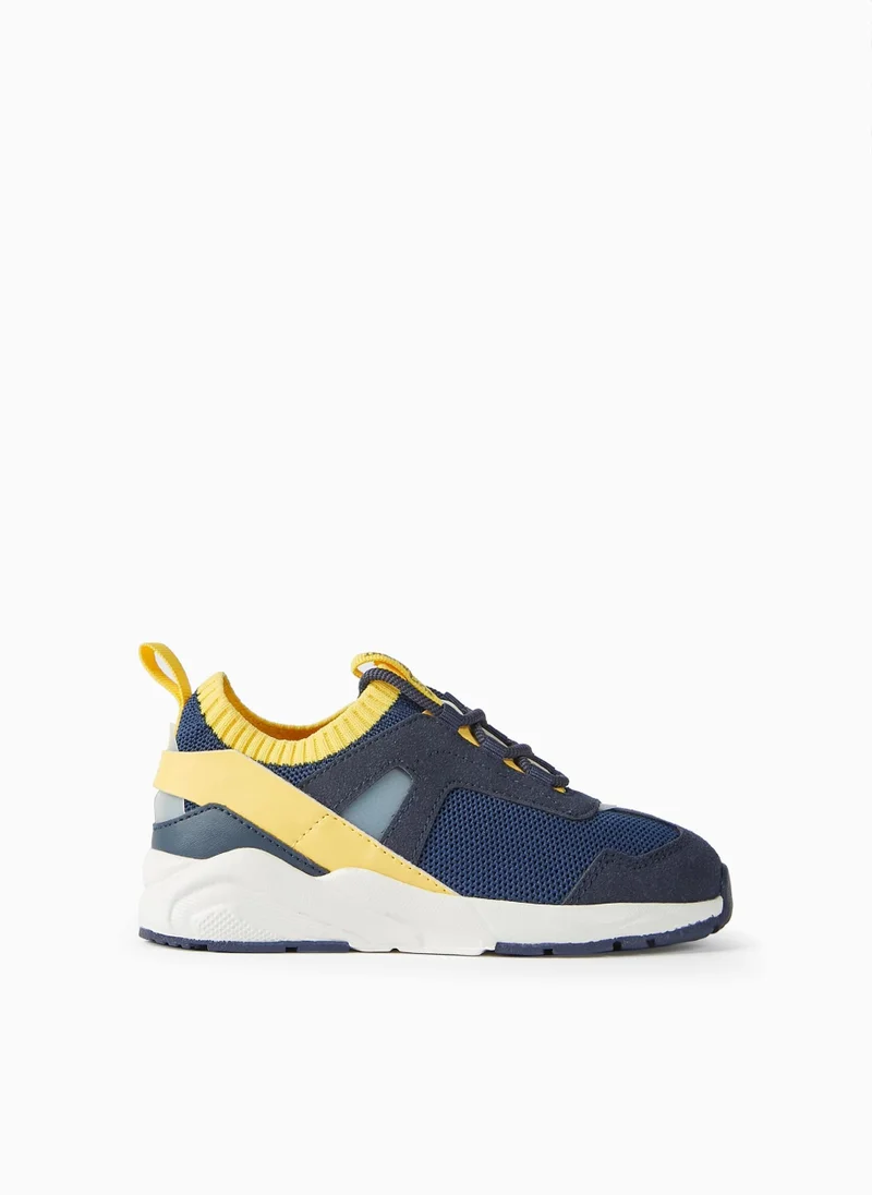 زيبي Trainers for Boys 'Superlight Runner', Dark Blue/Yellow
