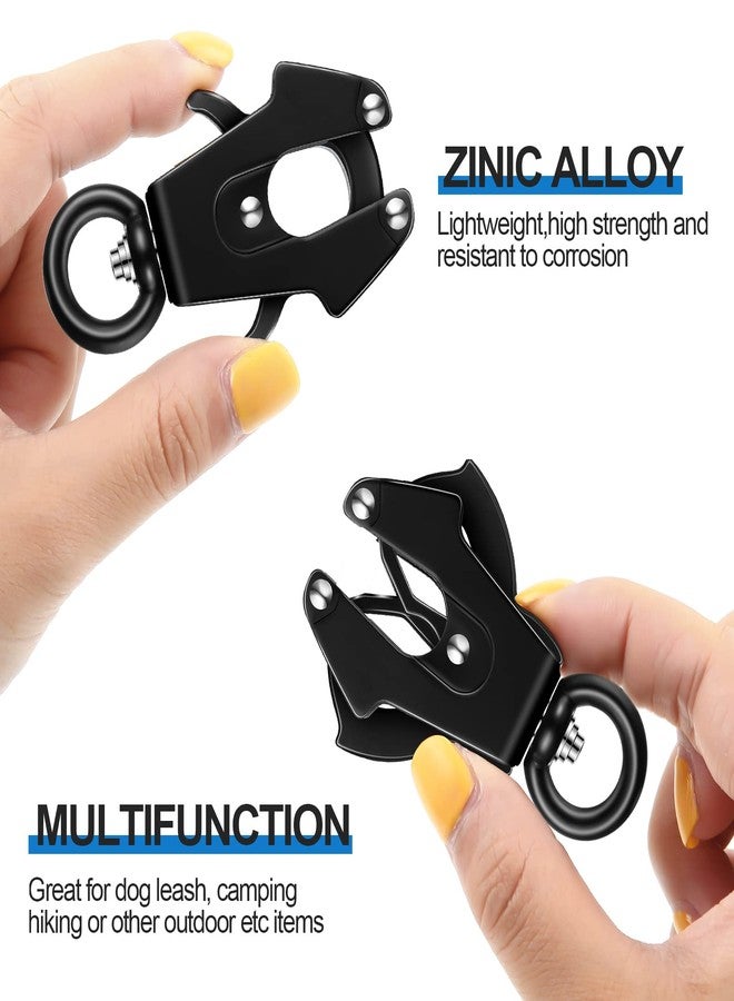 Reginary 2 Pcs Frog Clip Black Dog Leash Clasp 360 Degree Swivel Clip Heavy Duty Quick Release Dog Chain Buckle Frog Cable Leash Buckle for Linking Pet Collar Supplies - Image 4