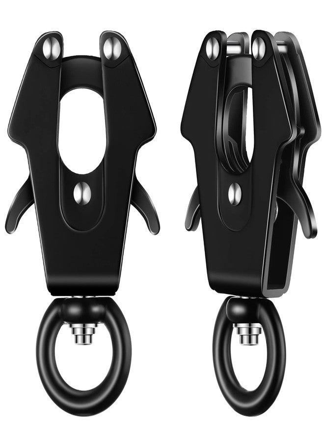 Reginary 2 Pcs Frog Clip Black Dog Leash Clasp 360 Degree Swivel Clip Heavy Duty Quick Release Dog Chain Buckle Frog Cable Leash Buckle for Linking Pet Collar Supplies - Image 1
