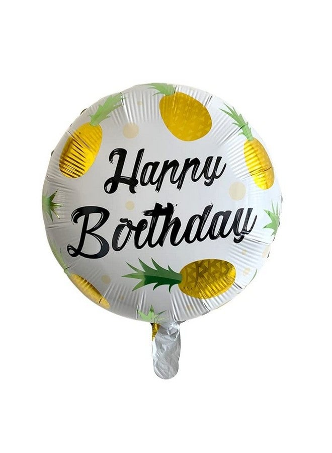 Atpata Funky Fruit Theme Golden Pineapple Happy Birthday Foil Balloons 7pcs. Set for Summer Birthday Party Decoration - Image 5