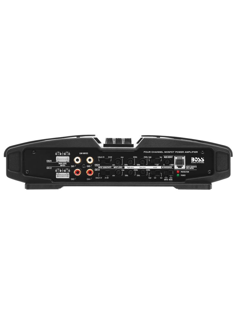 BOSS AUDIO SYSTEMS - BOSS Audio Systems PF2200 Phantom 2200 Watt, 4 Channel, 2 4 Ohm Stable Class AB, Full Range, Bridgeable, Mosfet Car Amplifier with Remote Subwoofer Control - Image 1