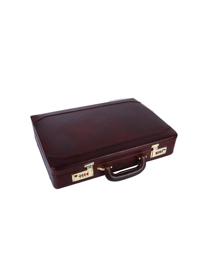  هاموندز فلاي كاتشر HAMMONDS FLYCATCHER Genuine Leather Briefcase for Men with Expandable File Section, Laptop Briefcase Office Bag with Combination Lock and Multiple Compartments, Handbag for Men's - Classic Brown  - Image 1