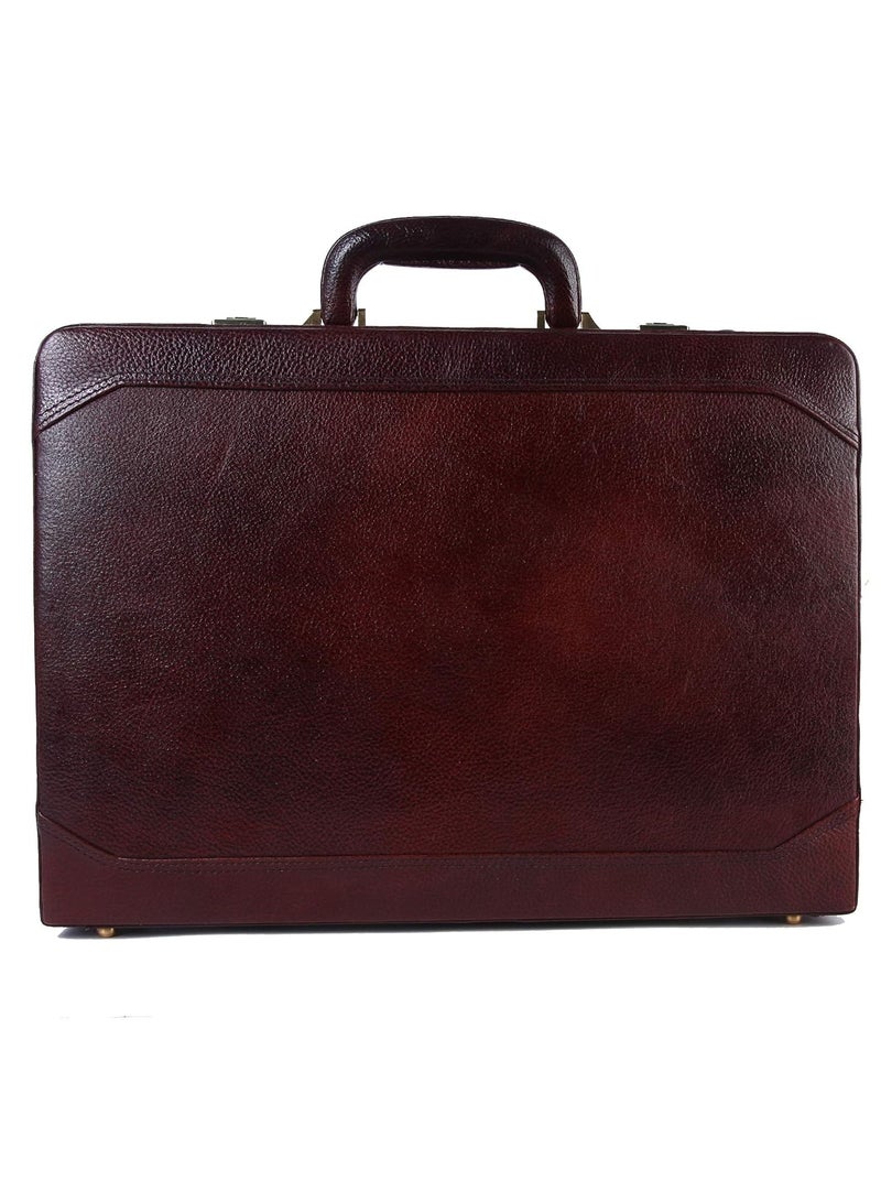  هاموندز فلاي كاتشر HAMMONDS FLYCATCHER Genuine Leather Briefcase for Men with Expandable File Section, Laptop Briefcase Office Bag with Combination Lock and Multiple Compartments, Handbag for Men's - Classic Brown  - Image 4