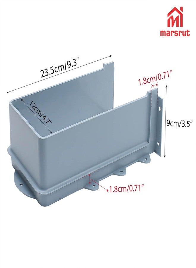 Marsrut Under Sink Pipe Covers for Bathroom Cabinet, U Shaped Plastic Cut-Out Under Basin Pipes Cover for Kitchen, PVC Recessed Baffle Cover for Drain Bath, Drawer Pull Out, Bottom Drainage Grommet (Blue, B) - Image 2