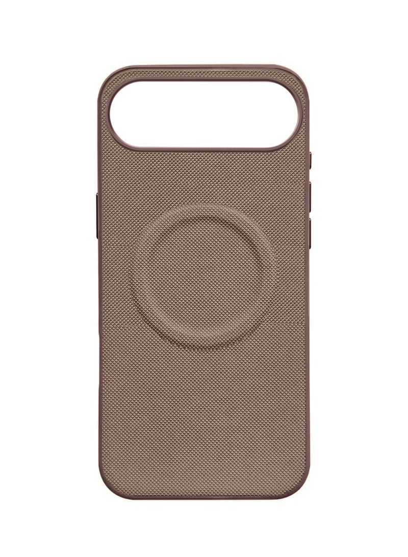 Wtech Apple iPhone Air 5G 2025 Luxury High Quality Magnetic Silicone Sides Case Cover (MCRPSN) - Brown - Image 4