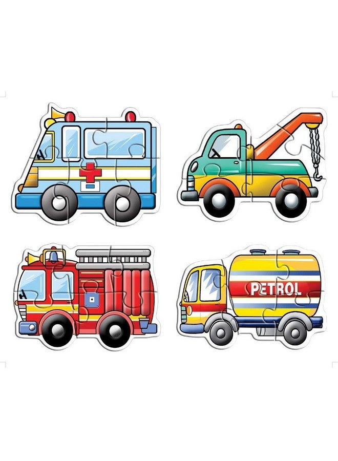 Creative's Creative's 5 Piece Puzzles | Educational Jigsaw | Fun With Learning Toy Game | Special Vehicle 5 Piece Puzzles | Knowledge Of Special Vehicle (Tank Truck, Crane, Fire Engine, Ambulance) For Kids 3 &Up  - Image 2