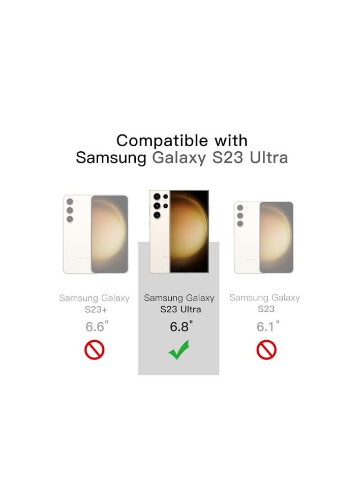 جي تيك حافظة JETech مغناطيسية لهاتف Samsung Galaxy S23 Ultra مقاس 6.8 بوصة، متوافقة مع MagSafe، غطاء هاتف واقٍ مقاوم للصدمات، ظهر صلب غير أصفر من البولي كربونات (شفاف) - Image 2