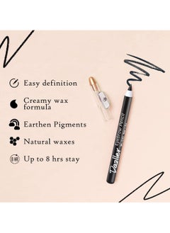 DAZLLER Dazller Eyebrow Pencil 1.5g Black Pack of 6 Precision Eyebrow Pencil with Creamy Wax Formula Earthen Pigments  - Image 4