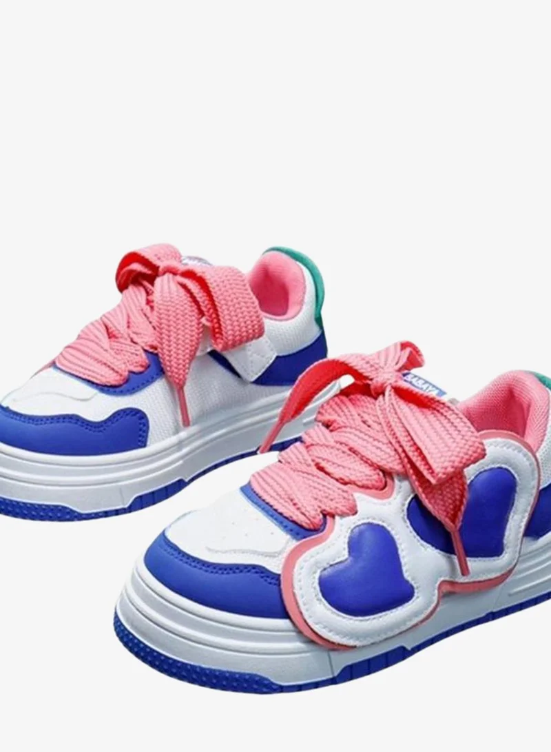BABAYA Babaya Heart Applique Color Block Sneakers