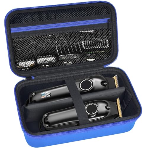 Grapsa Case Compatible with Ufree/for AngFan/for Suprent/for GLAKER/for Romanda Professional Hair Clippers, Beard Trimmer Grooming Storage Holder for Cordless Barber & Trimmers Set (Box Only) -Blue - Image 1