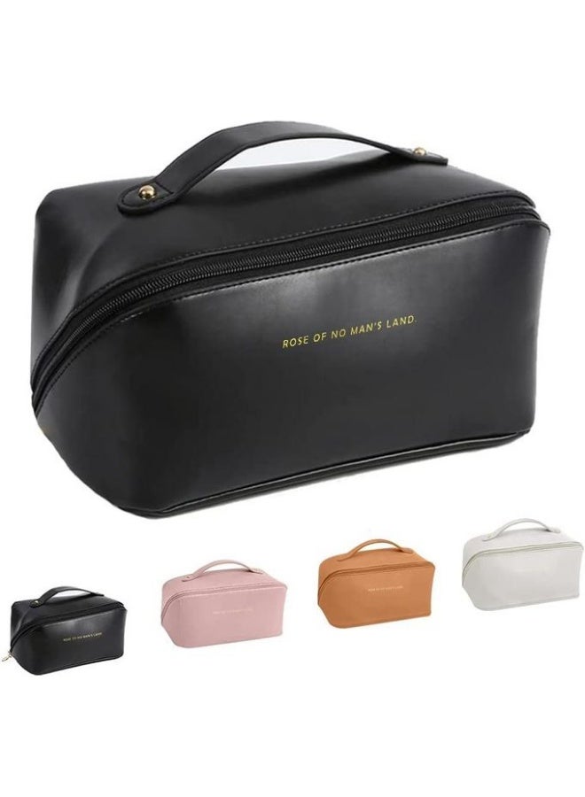 شنطة ميكب حجم كبير ومنظمه اكثر من جيب شكل عصرى  تصلح  للسفر لون اسود - Image 1