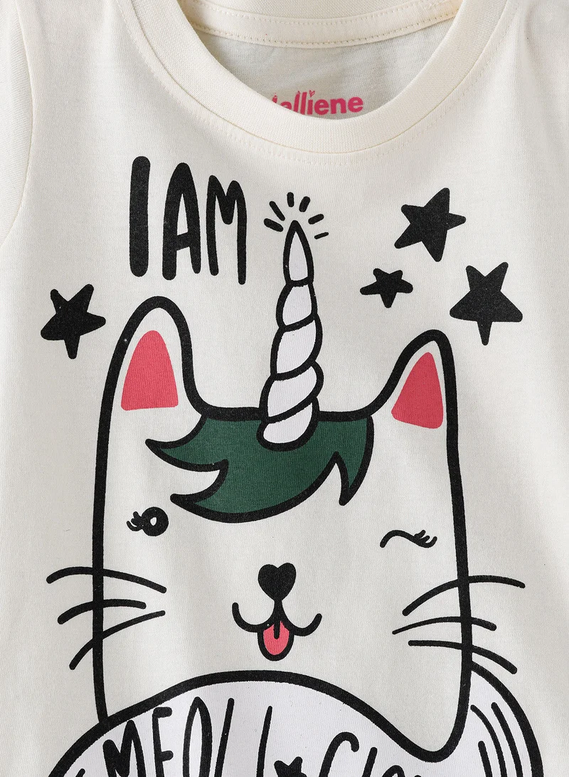 Jelliene Basic round neck graphic t-shirt