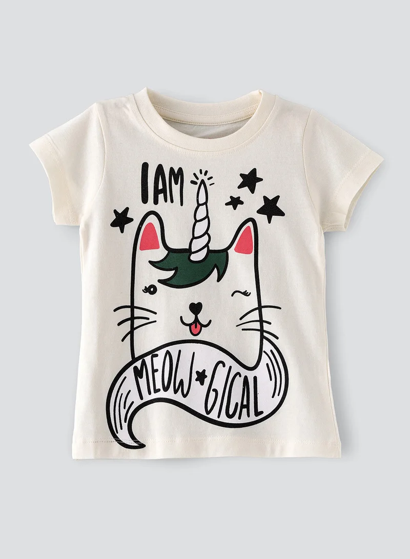 Jelliene Basic round neck graphic t-shirt