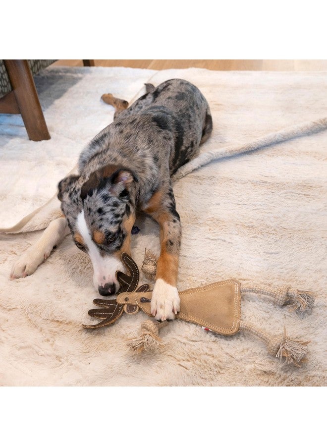 SPOT Dura-Fused Leather Forest Animals - Dog Toy with Squeaker and Rope Limbs, Real Leather and Jute Chew Toy, Durable No-Stuffing Toy For Light to Moderate Chewers - 14in, Assorted Styles, 1 Piece - Image 5