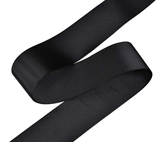 YAMA Black Grosgrain Ribbon 1 1/2 inch 50 Yards Black Ribbon for Gift Package Wrapping Floral Design Crafting Party Wedding Decorations - Image 4