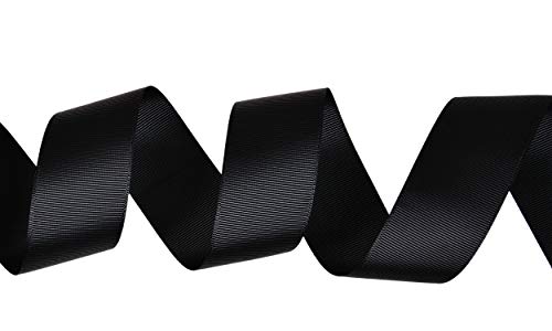 YAMA Black Grosgrain Ribbon 1 1/2 inch 50 Yards Black Ribbon for Gift Package Wrapping Floral Design Crafting Party Wedding Decorations - Image 3