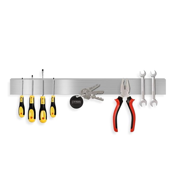 MBUYS MALL Stainless Steel Magnetic Knife Holder Magnetic Knife Strip Magnetic Knife Bar Rack Block for Kitchen Utensil Holder Art Supply Organizer Tool Holder 20 inch - Image 1