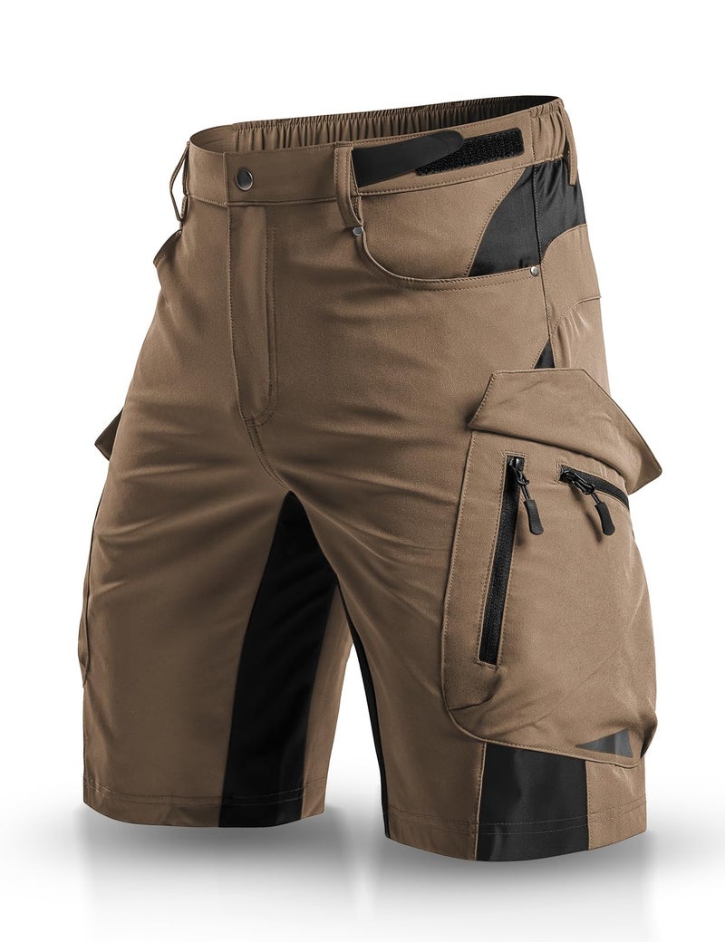 XKTTAC Mens Outdoor Quick Dry Lightweight Cargo Shorts for Hiking Casual Camping Tactical Fishing Golf Travel with 6 Pockets Khaki XXLarge - Image 2