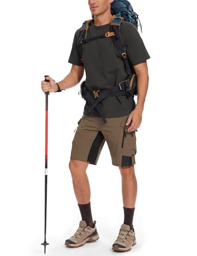 XKTTAC Mens Outdoor Quick Dry Lightweight Cargo Shorts for Hiking Casual Camping Tactical Fishing Golf Travel with 6 Pockets Khaki XXLarge - Image 3