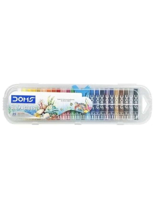 DOMS-25Pcs. Oil Pastels + 1Pc. Scraping Tool - Image 1