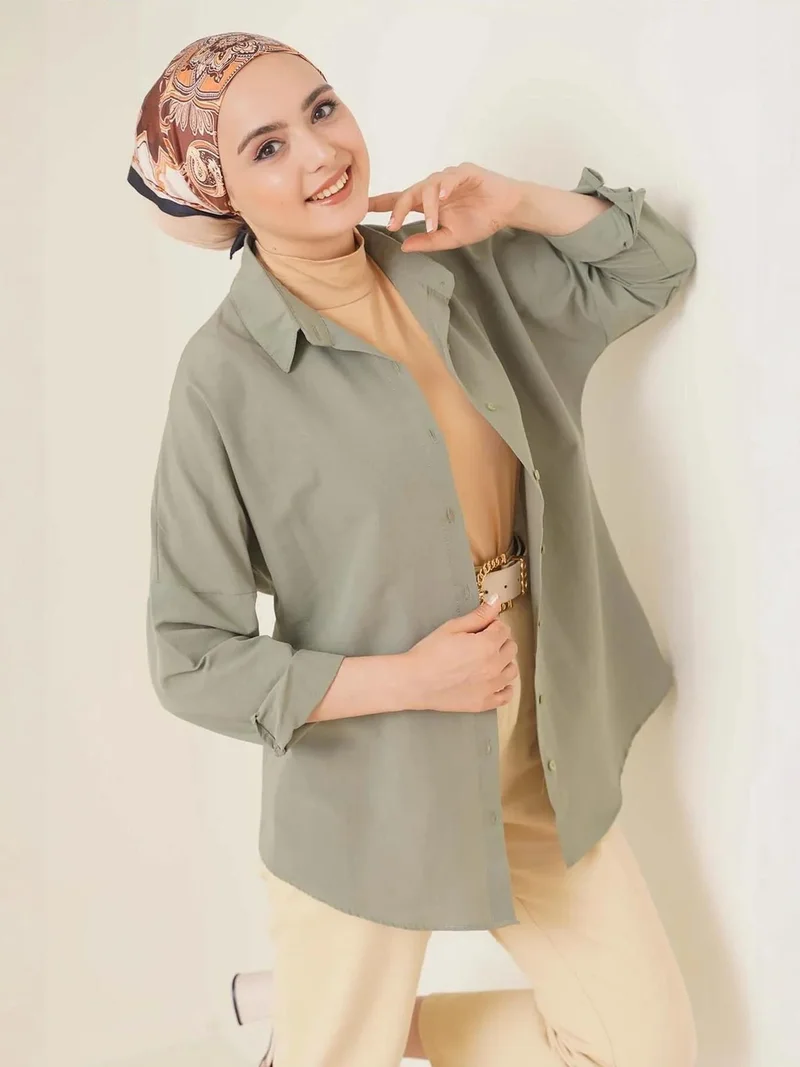 BIG DART BDART Relaxed Fit Poplin Shirt with Button Closure