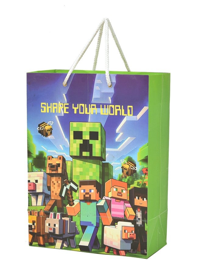 PPJ ® -HAPPY BIRTHDAY CRAFT (CARTOON THEME) PARTY (10 Pcs.) PAPER CARRY BAG, 10 Inch X 12 Inch X 4 Inch RETURN GIFT/HAPPY BIRTHDAY/RETURN GIFTS/GIFTS/GIFT BAGS/GIFT COVERS (Pack of 10) - Image 2