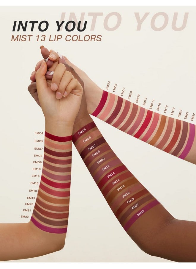 INTO YOU - Matte Lipstick Lip Mud, Waterproof Long Lasting Smudge Proof Velvet Lip Stains, Multipurpose For Lip And Cheek, Nonstick Cup Not Fade Lip Gloss Makeup Cosmetics Official Directly (Em05) - Image 1