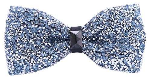 Elfeves Men Blue Silver Adult Ties Yourself Kids Bow Ties for Wedding Party Fancy Bowtie - Image 3