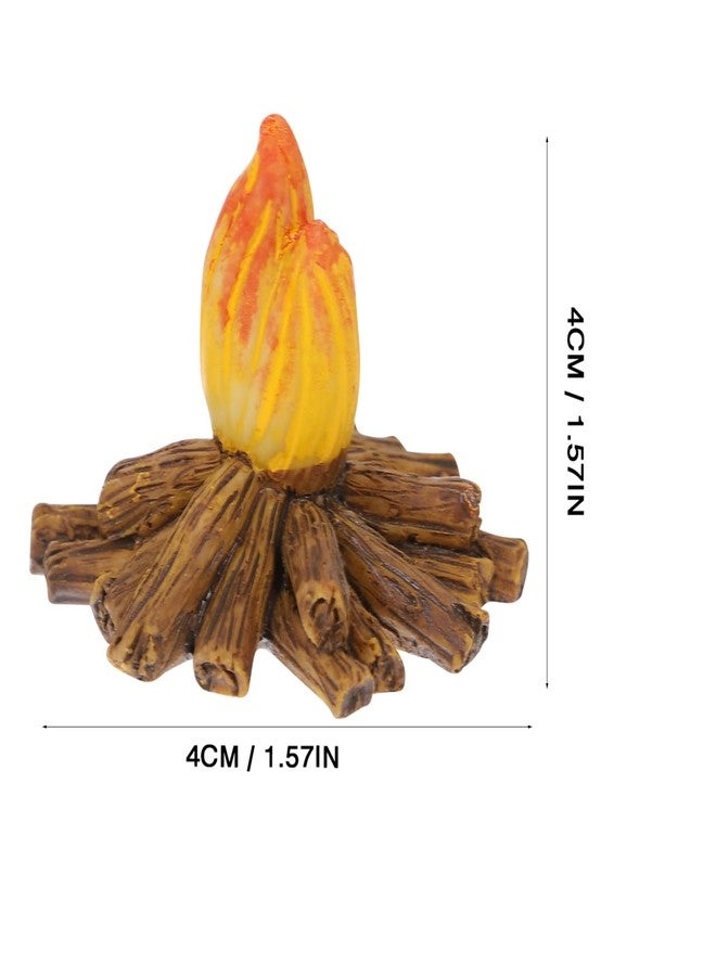 LABRIMP 4pcs Miniature Campfire Model Resin Fake Fire Decorations for Garden Bonsai and Party Settings Charming Bonfire Props for DIY Micro Scenes and Unique Decor - Image 2