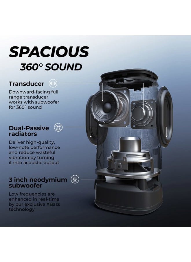 Tribit - Upgraded StormBox Pro Portable Bluetooth Speaker with High Fidelity 360 Sound, Bluetooth 5.3, 3 Drivers with 2 Passive Radiators, Built-in XBass, 24H Playtime, IP67 Waterproof for Outdoors - Image 1