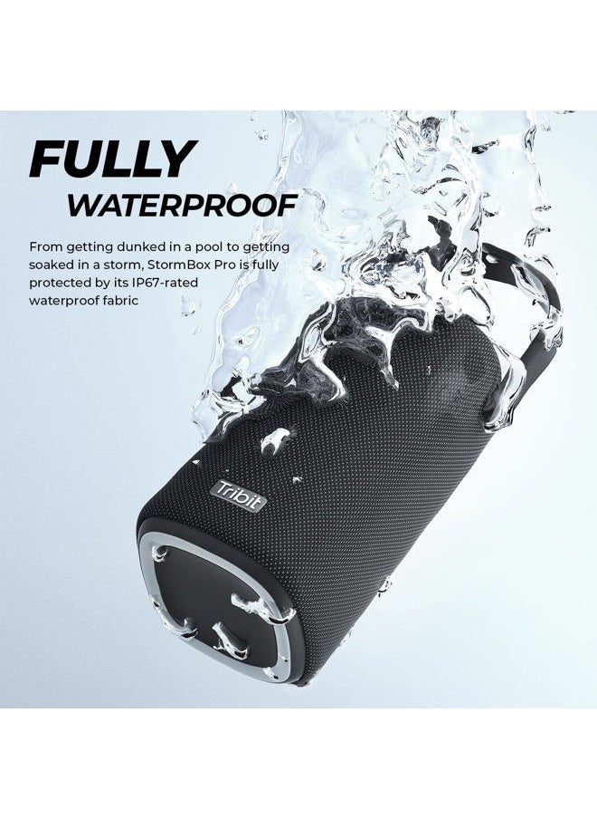 Tribit - Upgraded StormBox Pro Portable Bluetooth Speaker with High Fidelity 360 Sound, Bluetooth 5.3, 3 Drivers with 2 Passive Radiators, Built-in XBass, 24H Playtime, IP67 Waterproof for Outdoors - Image 1